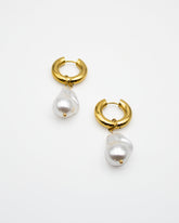 PENDIENTES PERLA ORO NACRE - FRIA COMO NIEVE® - Pendientes